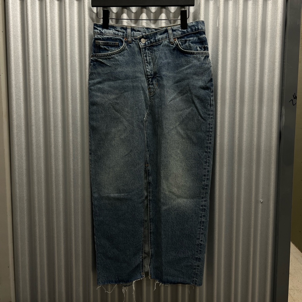Reformation Maxi Denim Jeans Skirt